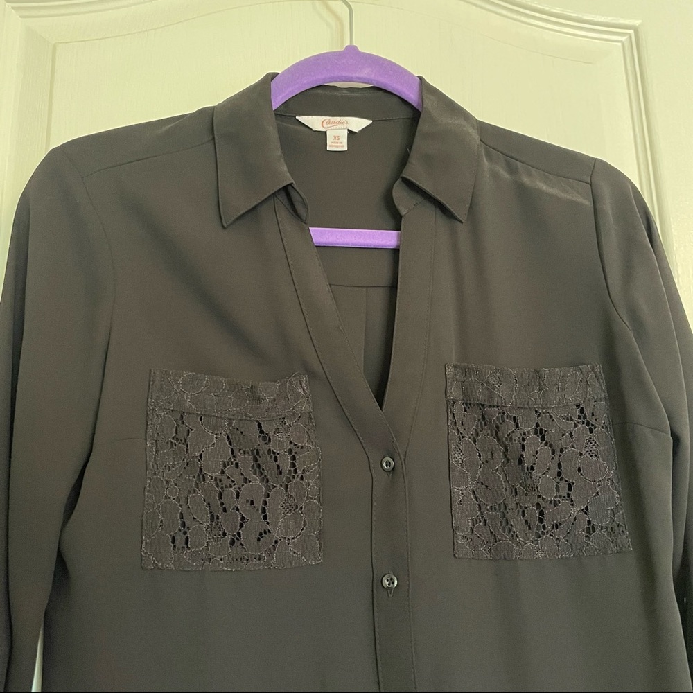 Candie’s Long Sleeve Button-up